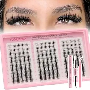 Manga Lash Clusters Kit - Wispy Eyelash Clusters, Individual Lashes Clusters Diy Lash Extension Kit(Aesthetic‌ Kit 150pcs)