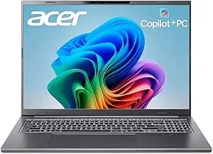 Acer Aspire 16 AI Copilot+ PC - 16" Wuxga 120Hz Multi-Touch Display - Snapdragon X X1-26-100 - NPU: 45 Tops - GPU: Up To 1.7 Tflops - 16GB LPDDR5X - 512GB Pcie Gen 4 SSD - Wi-Fi 7 - A16-11MT-X669