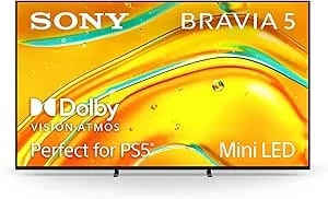Sony Bravia 5 65 Inch Tv, Mini Led, 4k Smart Google Tv, Xr Processor With Ai Technology,120hz Television With Dolby Vision/Atmos, Exclusive Features For Playstation®5, K-65xr50