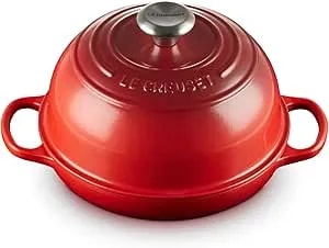 Le Creuset Enameled Cast Iron Signature Round Bread Oven, 9.5 Inch, Cerise