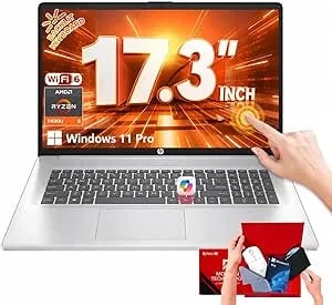 Hp 17 Touchscreen Laptop, 17.3" Hd+ Anti-Glare Display, Amd Ryzen 5 7430u, 20gb Ram, 512gb Ssd, Backlit Keyboard, Windows 11 Pro, Fast Charge, Ai Copilot, For Business, Student & Home Office