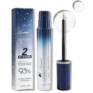 Eyelash Growth Serum, Lash Serum For Eyelash Growth, Naturally Gentle Vegan Nourishing Formula, Eyelash Serum For Longer, Thicker, And Fuller Lashes, 5ml