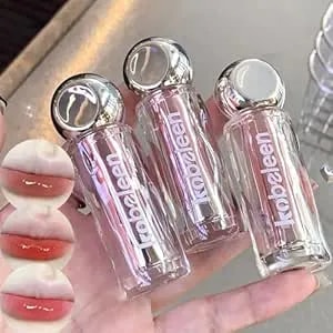 3 Pcs Voluming Moisturizing Lip Gloss,Hyaluron Lip Oil - 24hr Hydration - Volumizing Shine And Lasting Color - High Shine - Non-Sticky Lip Tint For Women Gift