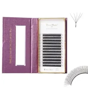 Decemars 5d W Shaped Eyelash Extensions Soft Light Lashes Volume Premade Fans Individual Yy Lash Easy Fanning Matte Black Clusters For Professional Beauty Salon Use 12 Rows (5d-0.07-D-8-12 Mix)