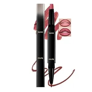 Liquid Lip Liner Lipstick Makeup, Double-Ended 2-In-1 Lip Liner And Matte Lipstick Combo, Waterproof Seamless Lip Stain, Long Lasting All-Day Wear - Matte, Smooth, Durable, Long-Lasting, 06