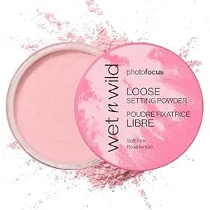 Wet N Wild Photo Focus Loose Setting Powder, Lightweight Silky Formula, Radiant Tint For A Luminous Glow, Blurring & Oil-Control Finish, Long-Lasting Makeup Setting Powder, Cruelty-Free - Soft Pink
