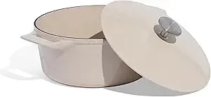 Made In Cookware - Dutch Oven 5.5 Quart (Linen) - Enameled Cast Iron - Exceptional Heat Retention & Durability - Professional Cookware - Crafted In France - Induction Compatible