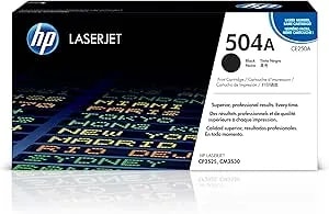 Hp 504a Black Toner Cartridge - Works Color Laserjet cm3530, cp3525 Series - ce250a