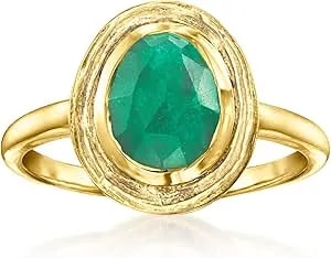 Ross-Simons 2.30 Carat Emerald Ring In 18kt Gold Over Sterling