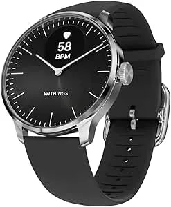 Withings Scanwatch Light - Hybrid Smart Watch, Heart Rate Monitoring, Fitness Tracker, Cycle Tracker, Sleep Monitoring