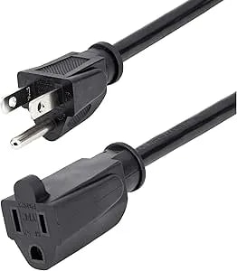 Startech.Com 15 Ft Extension Cord - 16 Awg Power Extension Cable Cord - Nema 5-15r To Nema 5-15p - Power Supply Cord (pac10115), 15 Ft / 4.5 M