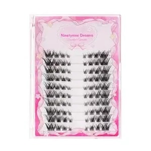 Ninetynine Dreams 80pcs Foxy Lashes Cat Eye Diy Wispy Lash Clusters 8-13mm C+ Curl Beginner Friendly Lightweight & Reusable Individual Waterproof Siren Eyelashes Thin Comfortable Band