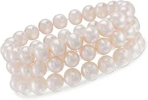 Ross-Simons 9.5-10.5mm Cultured Pearl Jewelry Set: 3 Stretch Bracelets