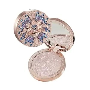 Flower Knows Little Angel Embossed Highlighter-Rosy Pearl Highlighter Powder,Dreamy Pink Shimmer,Long-Lasting Soft Ethereal Glow,Feather-Light,Soft Sculpting Velvet Finish(l01 Eros'S Fable)