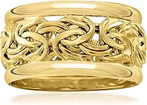 Ross-Simons 18kt Yellow Gold Wide Byzantine Ring
