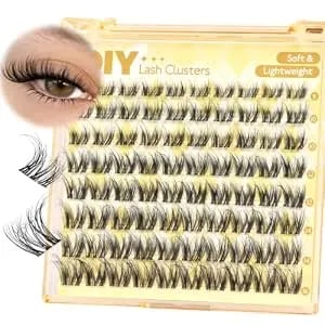 Spider Lash Clusters Wispy Lashes Clusters Natural Look C Curl Cluster Eyelash Extensions 80pcs Diy At Home 8-16mm Fluffy Eyelash Clusters With Clear Band For Any Occasions (Light Spider)
