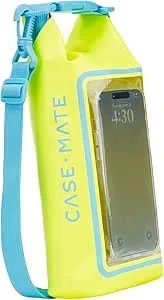 Case-Mate Citrus Splash Mini IP68 Waterproof Bucket Bag - Roll Top Dry Bag 2L Cap With Waterproof Pouch For Swimming Kayaking Boating Travel And More - For Phones Up To 7"