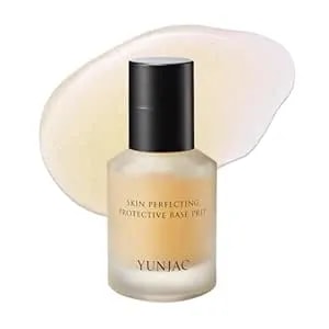Yunjac Base Prep Korean Primer (1.35 Fl Oz) – Silicone-Free Grip Makeup Base, Serum Texture For Radiant Skin, Long-Lasting Glow With Rice Ferment, Ceramide, Niacinamide, Squalane