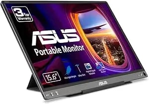 ASUS Zenscreen 15.6” 1080P Portable USB Monitor (MB16ACE) - Full HD (1920 X 1080), IPS, USB Type-C, Eye Care, Anti-Glare Surface, Lite Smart Case, External Screen For Laptop, 3-Year Warranty