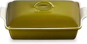 Le Creuset Stoneware Heritage Rectangular Covered Casserole, 4 Qt., Olive