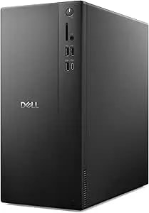 Dell Tower Desktop ECT1250 - Intel Core Ultra 7-265 Processor, UHD Graphics, 32GB Memory, 1TB M.2 SSD, 3.0 SD Card Reader, Wired Keyboard And Mouse, Windows 11 Home, Basic Onsite Service