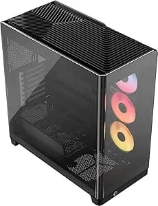 Corsair Frame 4500X RS Reverse Fan ARGB Mid-Tower PC Case – 3X Pre-Installed Fans, Panoramic Glass, Infinirail Mounting System, Modular Customization, Spacious Interior, GPU Anti-Sag – Black
