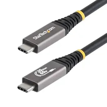 Startech 10ft (3m) usb4 Cable, 20gbps, Usb-If Certified Usb-C Cable, 60w, 4k120hz Dp 2.1, Tpe Jacket, Black Usb-C Cord