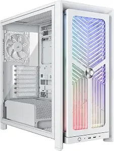 Corsair Frame 4000x Rs Modular Mid-Tower Atx Pc Case – White