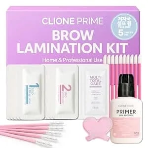 Clione Prime At Home Brow Lamination Kit - Diy Eyebrow Lamination Kit Professional Eye Brow Perm Kit Instant Diy Eyebrow Lift Kit For Fuller Thicker Brows Lasts For Upto 8 Weeks
