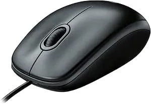 Logitech B100 Wired Mouse For Computer And Laptop, USB Corded Mouse, Right Or Left Hand Use - Black