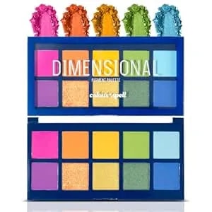 Profusion Cosmetics Colourspell Dimensional 10 Shade Eyeshadow Palette, Vibrant Shades In Matte And Shimmer Finish To Achieve Warm Eye Catching Looks