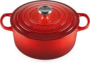 Le Creuset Enameled Cast Iron Signature Round Dutch Oven, 5.5 Qt., Cerise