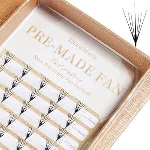 Decemars Premade Anime Butterfly Wing Spire Eyelash Extensions 0.07 D Curl 11mm Feather Shape Comic Winged Lash Clusters Manga Individual Lashes Matte Black Wispy Fairy Lashes (a07-D-0.07-11mm)
