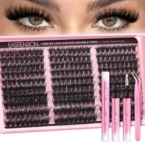100d 3d 270 Pcs Lash Clusters Kit Volume Wispy Eyelash Clusters Kit Fluffy 3d Individual Lashes Clusters Diy Thick Eyelash Extension With Bond Seal Tweezers(10-16mm Kit 270pcs)