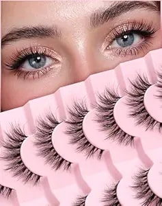 Wispy Lashes Cat Eye 15mm False Eyelashes Natural Look C Curl Natural Lash Strips Fake Eyelashes With 0.1mm Thin Band Chirpyluna Cat Eyelash, 7 Pair
