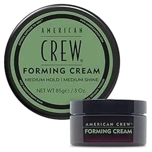 American Crew Men'S Hair Forming Cream, Like Hair Gel With Medium Hold & Medium Shine, 3 Oz