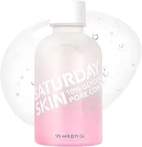 Saturday Skin Pore Clarifying Toner 10% Glycolic Acid&Aha Deep Cleansing Astringent Facial Toner,Hypoallergenic Skin-Purifying Face Toner To Cleanse, Recondition And Purify Skin, Non-Comedogenic
