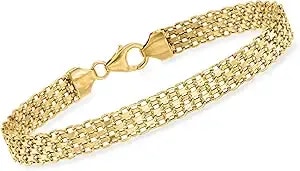 Ross-Simons Italian 18kt Yellow Gold Bismark-Link Bracelet