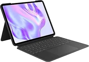 Logitech Combo Touch Ipad Pro 13-Inch (m4 & m5)(2024 & 2025) Keyboard Case - Detachable Backlit Keyboard With Kickstand, Usb Connectivity, Comfortable Typing, Multi-Use Mode - Midnight Black