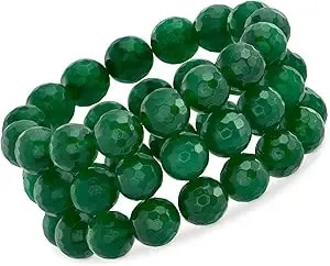 Ross-Simons 12mm Green Quartz Bead Jewelry Set: 3 Stretch Bracelets