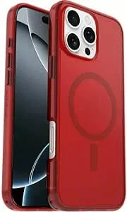 Otterbox Iphone 16 Pro Max (Only) - Symmetry Clear Series+ Case - Cherry Tomato (Firecracker) - Snaps To Magsafe - Ultra-Sleek - Raised Edges Protect Camera & Screen - Non-Retail Packaging