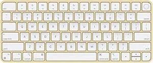 Apple Magic Keyboard With Touch Id For Mac Models Silicon [Lightning Port] (Qwerty English) Yellow (Renewed)