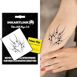 Inkartlink Sexy Belly Button & Waist Semi-Permanent Tattoo Stickers - Exquisite Realistic, Waterproof, Non-Reflective, Cruelty-Free Party Tattoos (Sharp Love)