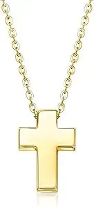 Ross-Simons 14kt Yellow Gold Cross Pendant Necklace