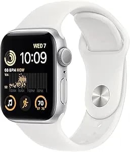 Apple Watch Se (2nd Gen) (Gps, 40mm) - Silver Aluminum Case With White Sport Band, S/M (Renewed)
