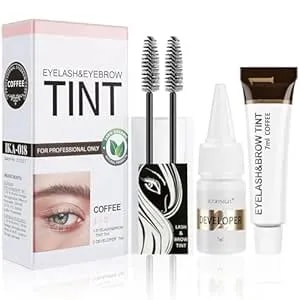 Eyelash & Eyebrow Kit, 2-In-1 Professional Lash & Brow Color Kit, Eye Brow & Eye Lash Coloring Set, Hair Color Diy Easy Use For Salon And Home 7ml Coffee/Dark Brown