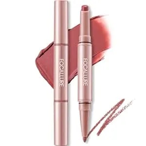 Focallure Fuller Sculpt Dual-Ended Lip Liner & Lipstick 2-In-1,Long Lasting,Highly Pigmented Lip Pencil, Instantly Defines And Plumps For 3d Fuller Lips,pk01 Blush