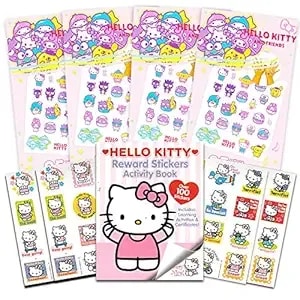 Hello Kitty Stickers And Tattoos Party Favor Bundle ~ 100 Stickers And 100 Hello Kitty Temporary Tattoos
