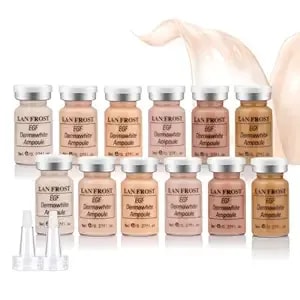 Facial Glow Foundation Starter Kit - Combined With Niacinamide And Peptides To Even Skin Tone Anti-Aging, 12 Vials Pigment Serum Treatment Kit, 6-Color Changing Foundation