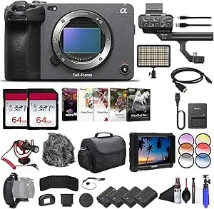 Sony fx3 Full-Frame Cinema Camera Ilme-fx3, 4k Monitor, 2 X 64gb Memory Card, Bag, 3 X Np-fz100 Compatible Battery, Led Light, Card Reader, Corel Photo Software, Compact Mic, And More